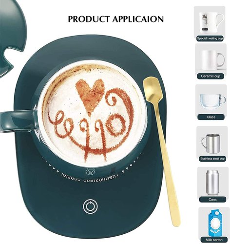 Electric Cup Warmer Set With Spoon