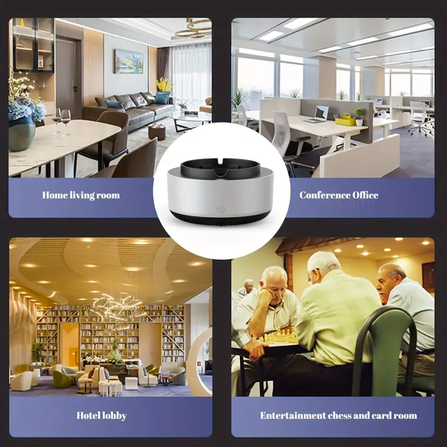 2 in 1 Air Purifier Smokeless Ashtray With Filter