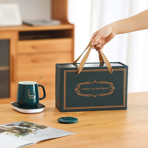 Electric Cup Warmer Set With Spoon