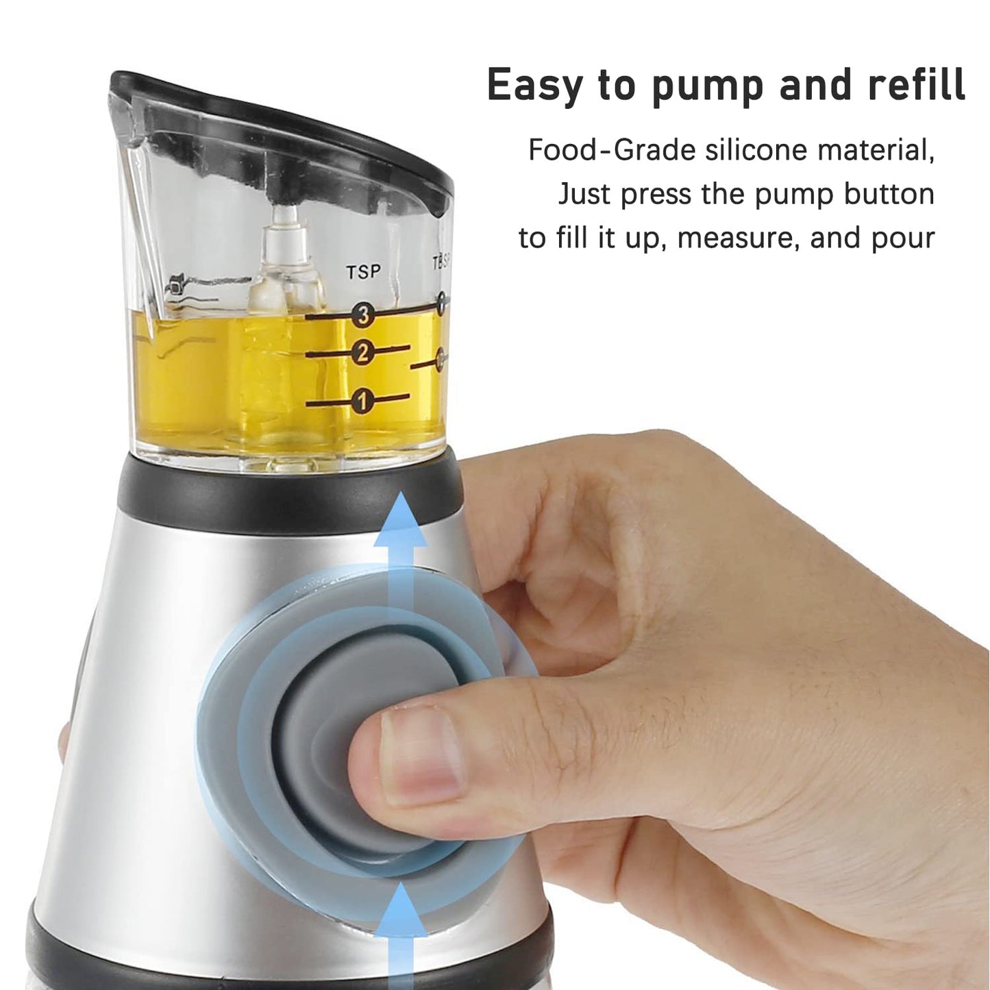 Glass Bottle Oil Vinegar Measuring Portion Pourer Dispenser